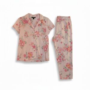 Lauren Ralph Lauren Floral Pajama Set | Women’s Small | Button-Up Top